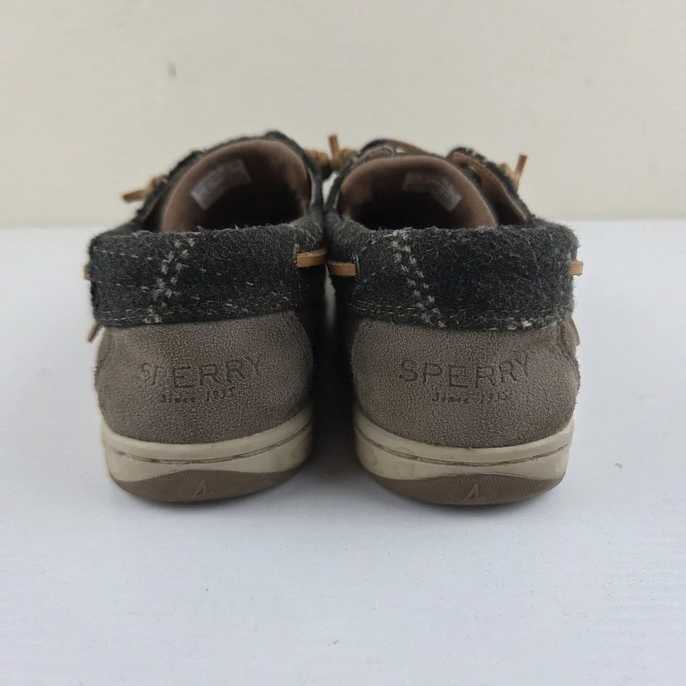 Sperry Songfish Green Suede Leather/Fabric Upper 3 Eye Boat Shoes Wmns Size 8.5M